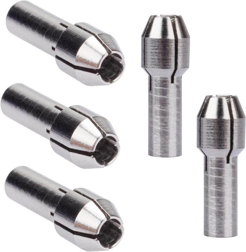 SuperDi 42-77-0400 2460-20 1/8 In Rotary Tool Collet Fit for Dremel Silver Color (5Pcs) - Image 1